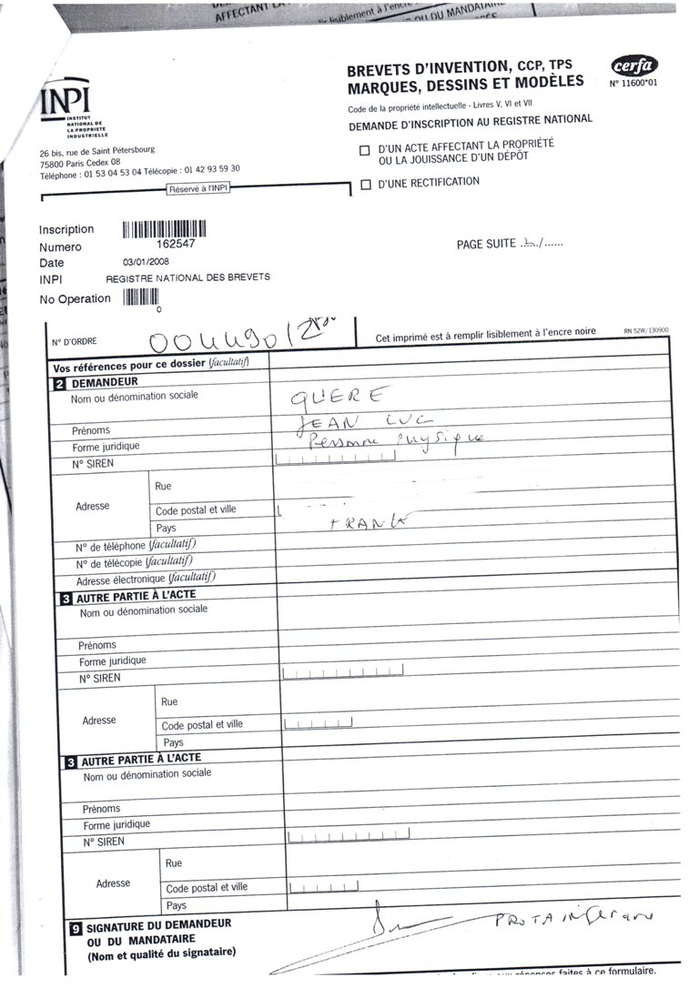 FAUX INPI