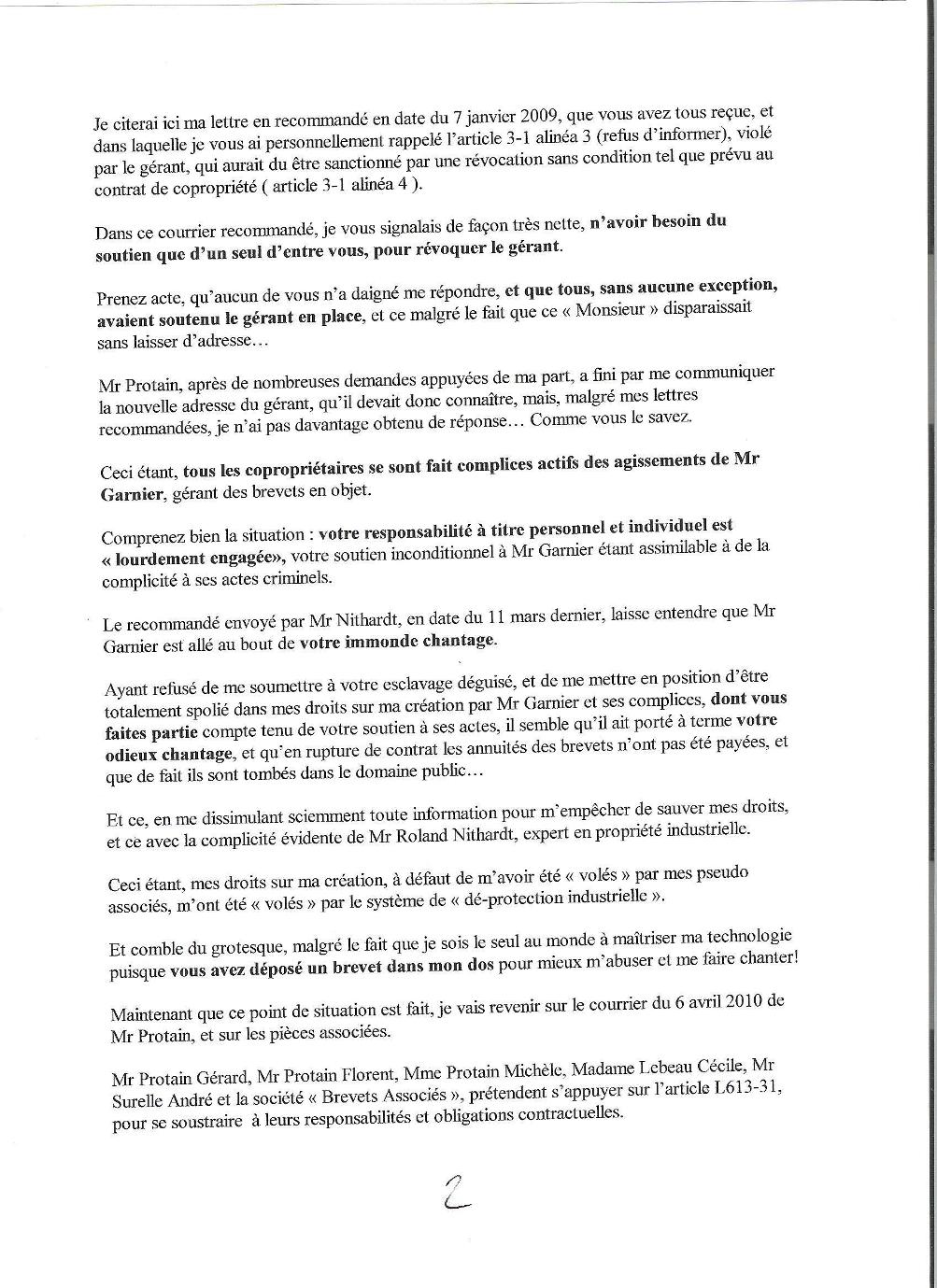 1 REPONSE A PROTAIN2