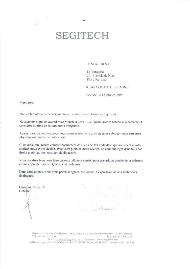 CESSION SEGITECH